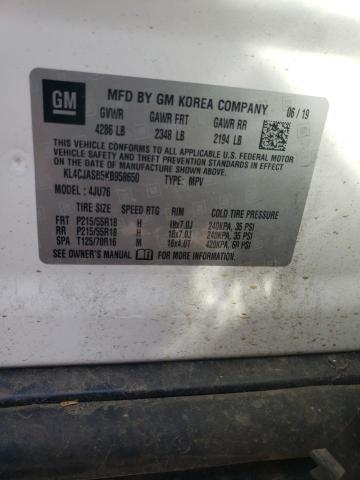 KL4CJASB5KB958650 - 2019 BUICK ENCORE PREFERRED Ақ фото 14