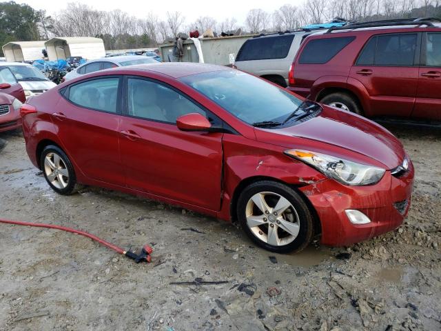 5NPDH4AE6DH438767 - 2013 HYUNDAI ELANTRA GLS RED photo 4