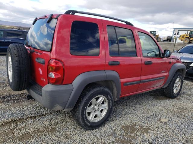 1J4GL48K54W250365 - 2004 JEEP LIBERTY SP RED photo 3