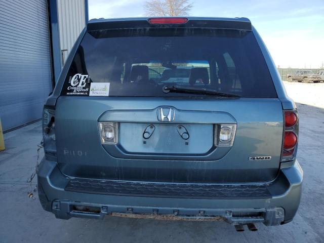 2HKYF18596H555094 - 2006 HONDA PILOT EX BLUE photo 6