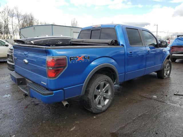 1FTFW1EF6BFA44970 - 2011 FORD F150 SUPERCREW BLUE photo 3