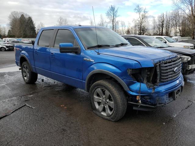 1FTFW1EF6BFA44970 - 2011 FORD F150 SUPERCREW BLUE photo 4