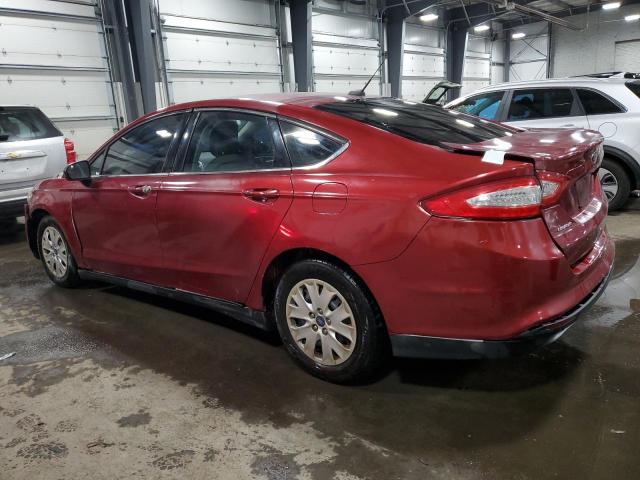 3FA6P0G72DR273266 - 2013 FORD FUSION S RED photo 2