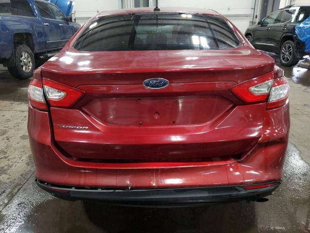 3FA6P0G72DR273266 - 2013 FORD FUSION S RED photo 6