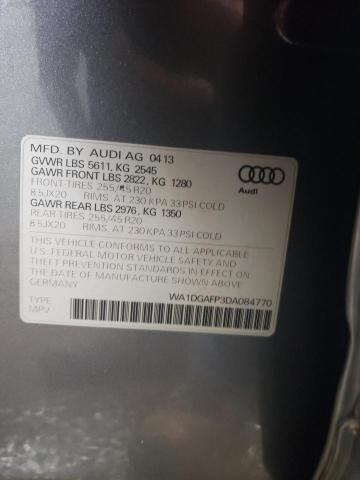 WA1DGAFP3DA084770 - 2013 AUDI Q5 PREMIUM PLUS GRAY photo 12