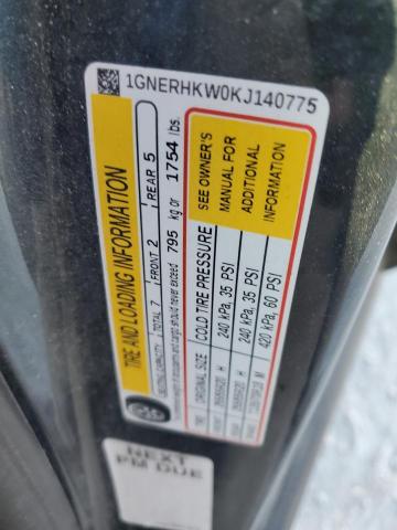 1GNERHKW0KJ140775 - 2019 CHEVROLET TRAVERSE LT 黑色 照片 13