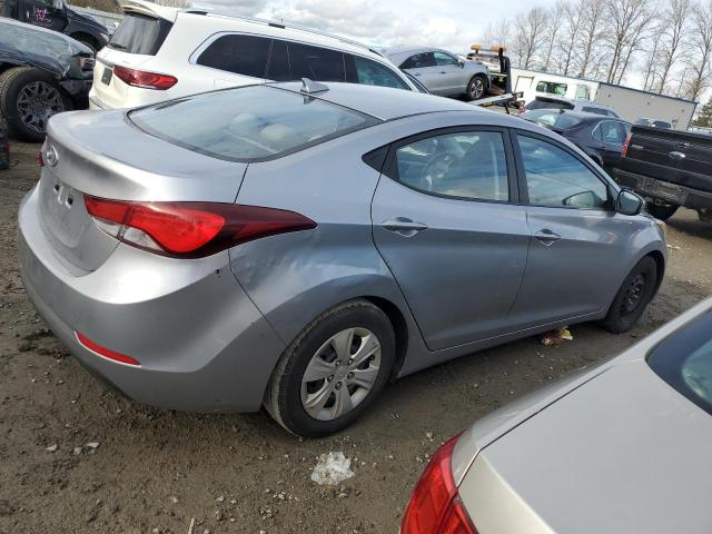 5NPDH4AE8GH762940 - 2016 HYUNDAI ELANTRA SE SILVER photo 3