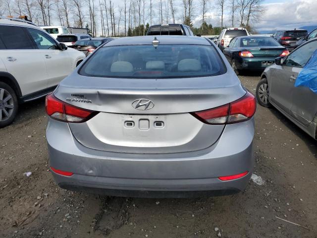 5NPDH4AE8GH762940 - 2016 HYUNDAI ELANTRA SE SILVER photo 6