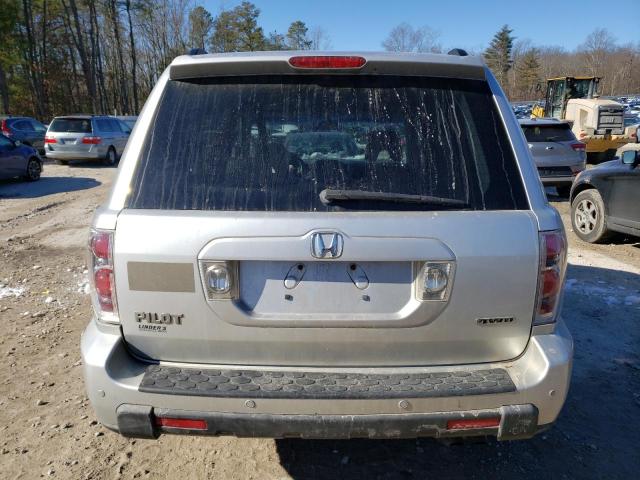 5FNYF18598B023880 - 2008 HONDA PILOT EXL SILVER photo 6