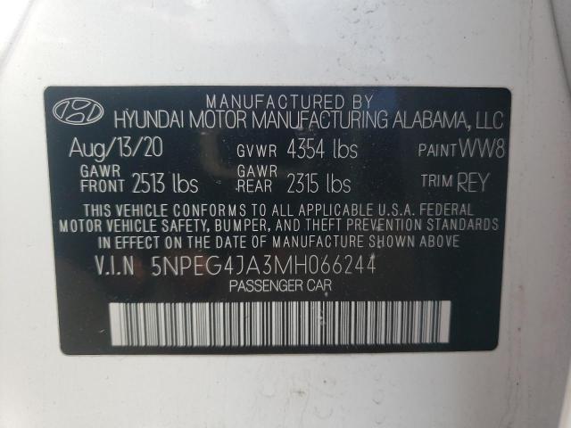 5NPEG4JA3MH066244 - 2021 HYUNDAI SONATA SE WHITE photo 12