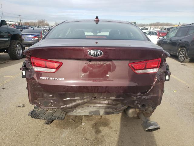 5XXGT4L37LG446314 - 2020 KIA OPTIMA LX MAROON photo 6