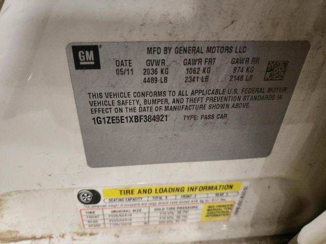 1G1ZE5E1XBF384921 - 2011 CHEVROLET MALIBU LTZ თეთრი ფოტო 12