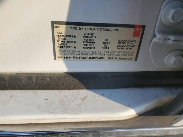 5YJSA1CN5DFP04320 - 2013 TESLA MODEL S Ağ foto 12