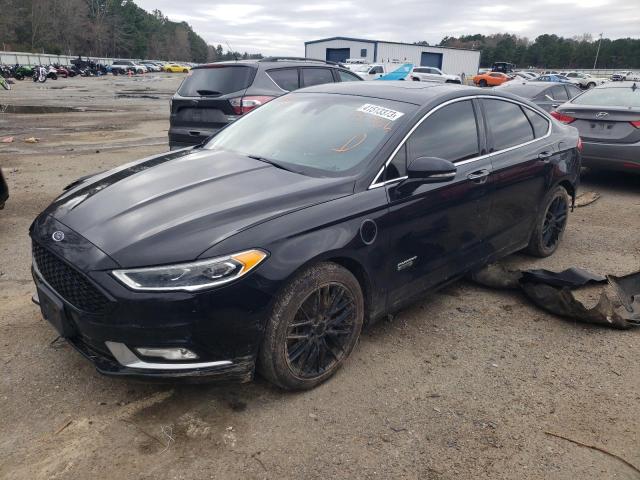 3FA6P0SUXHR152052 - 2017 FORD FUSION TITANIUM PHEV BLACK photo 1