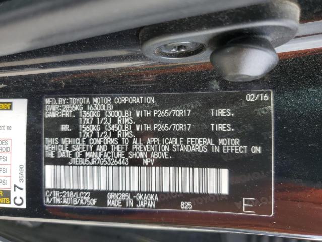 JTEBU5JR7G5326443 - 2016 TOYOTA 4RUNNER SR5/SR5 PREMIUM 黑色 照片 13