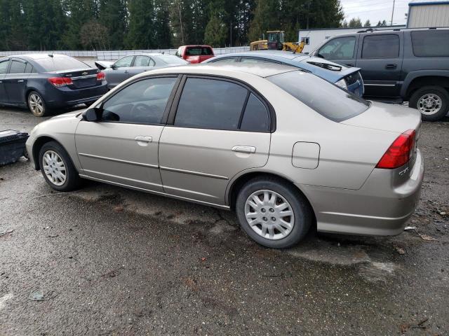 2HGES165X5H517402 - 2005 HONDA CIVIC LX GRAY photo 2