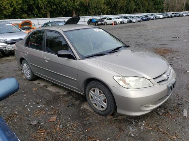 2HGES165X5H517402 - 2005 HONDA CIVIC LX GRAY photo 4