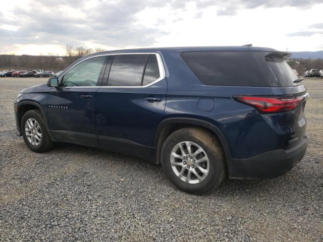 1GNERFKW4NJ144451 - 2022 CHEVROLET TRAVERSE LS BLUE photo 2