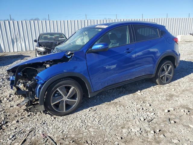 3CZRU6H55MM749663 - 2021 HONDA HR-V EX BLUE photo 1