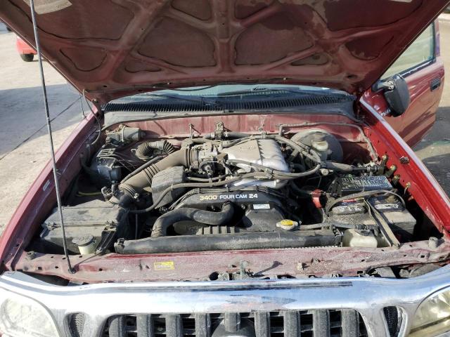 5TESN92N74Z318422 - 2004 TOYOTA TACOMA XTRACAB PRERUNNER RED photo 11