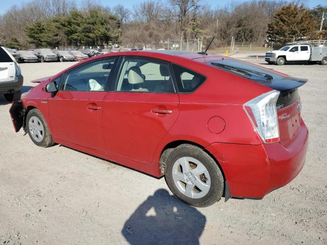 JTDKN3DU9A0069540 - 2010 TOYOTA PRIUS RED photo 2