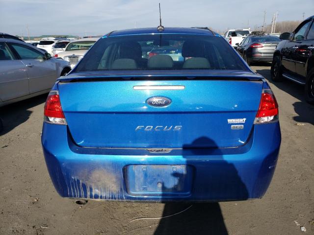 1FAHP3GN0AW252868 - 2010 FORD FOCUS SES BLUE photo 6