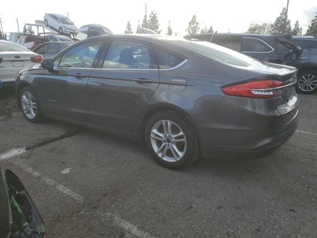 3FA6P0LU2JR253266 - 2018 FORD FUSION SE HYBRID GRAY photo 2