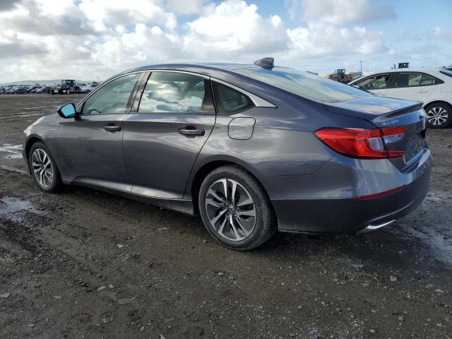 1HGCV3F12KA011628 - 2019 HONDA ACCORD HYBRID GRAY photo 2