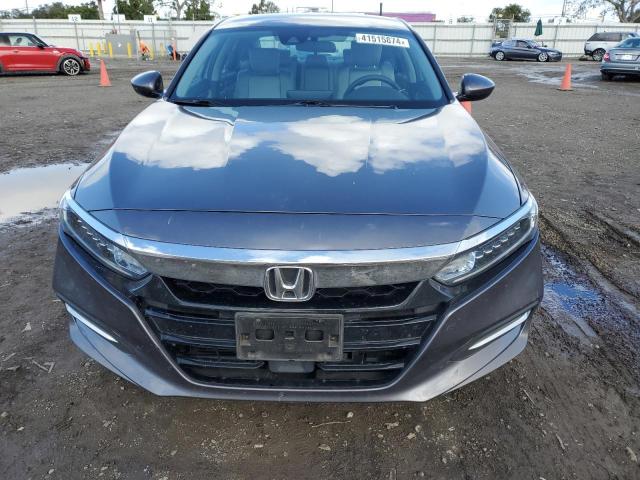 1HGCV3F12KA011628 - 2019 HONDA ACCORD HYBRID GRAY photo 5