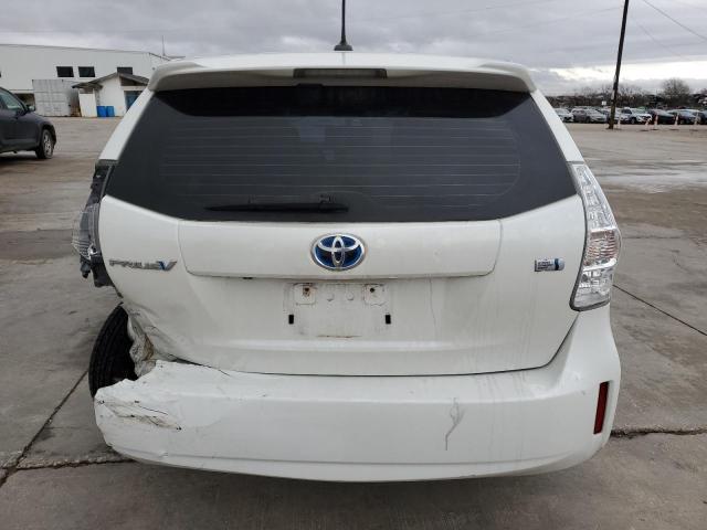 JTDZN3EU2C3143539 - 2012 TOYOTA PRIUS V WHITE photo 6