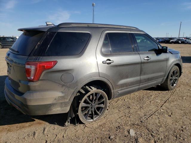 1FM5K7D85HGA87059 - 2017 FORD EXPLORER XLT GRAY photo 3