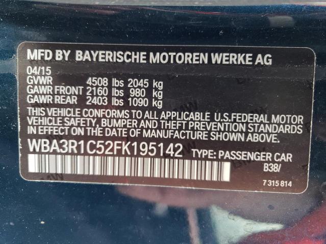 WBA3R1C52FK195142 - 2015 BMW 435 I BLUE photo 12