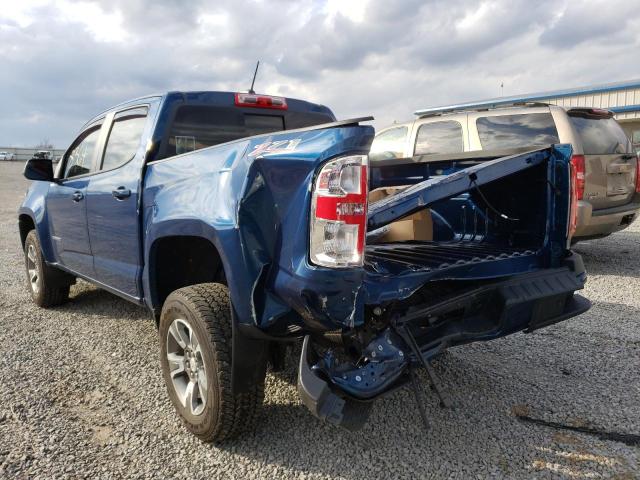 1GCGSDEN3K1143008 - 2019 CHEVROLET COLORADO Z71 BLUE photo 2