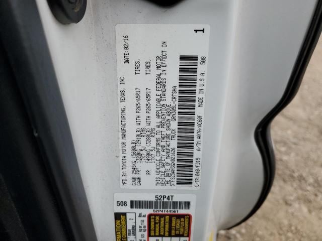 5TFSZ5AN3GX021626 - 2016 TOYOTA TACOMA ACCESS CAB თეთრი ფოტო 12