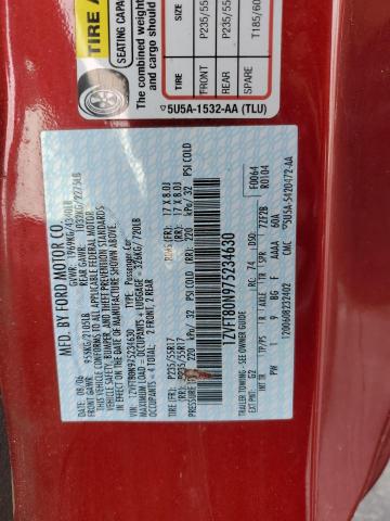 1ZVFT80N975234630 - 2007 FORD MUSTANG RED photo 13
