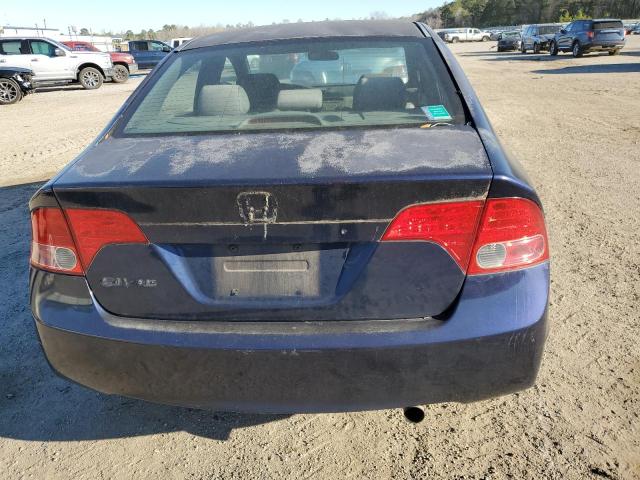 1HGFA16598L045286 - 2008 HONDA CIVIC LX BLUE photo 6