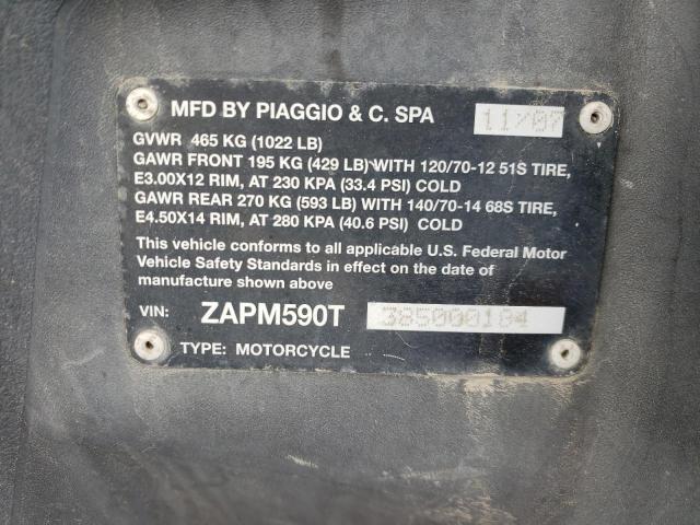 ZAPM590T385000184 - 2008 PIAGGIO MP3 400 BLACK photo 10