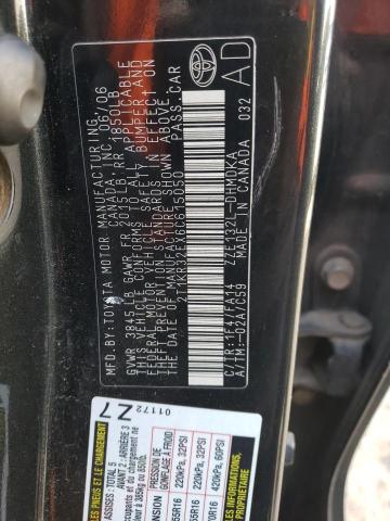 2T1KR32EX6C615050 - 2006 TOYOTA COROLLA MA XR BLACK photo 12