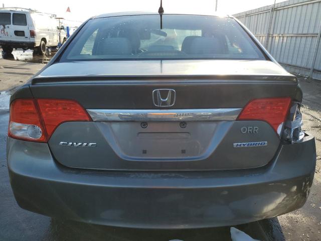 JHMFA36239S015285 - 2009 HONDA CIVIC HYBRID GRAY photo 6