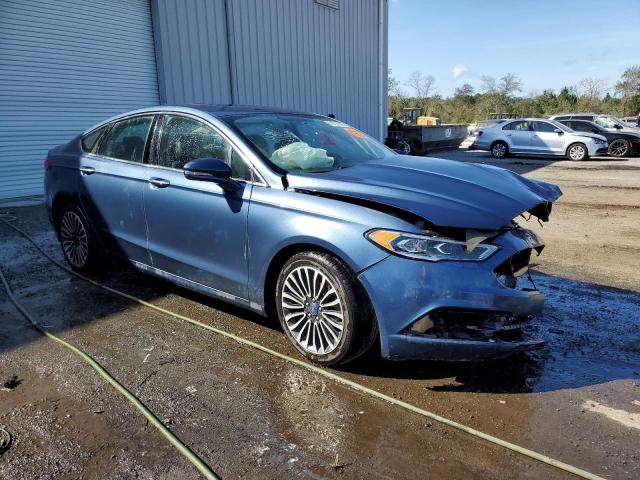 3FA6P0D99JR155054 - 2018 FORD FUSION TITANIUM/PLATINUM BLUE photo 4