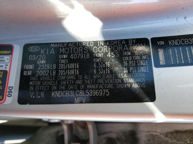 KNDCB3LC8L5396975 - 2020 KIA NIRO LX SILVER photo 13