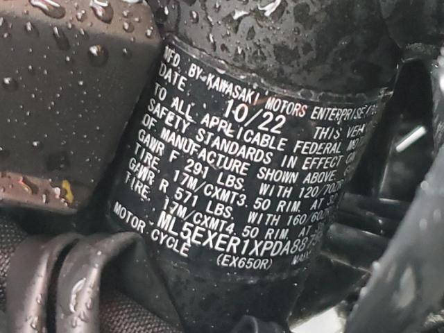 ML5EXER1XPDA88758 - 2023 KAWASAKI EX650 R Grafito foto 10