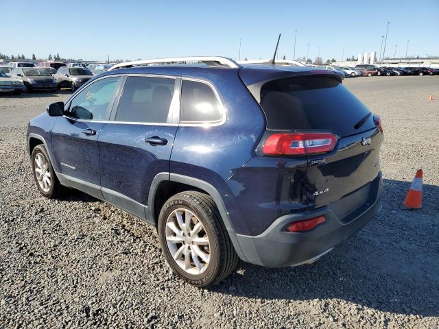 1C4PJMDB4GW213264 - 2016 JEEP CHEROKEE LIMITED BLUE photo 2