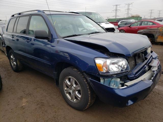 JTEDP21A840001401 - 2004 TOYOTA HIGHLANDER BASE BLUE photo 4