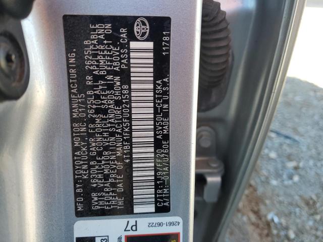 4T1BF1FK5FU021588 - 2015 TOYOTA CAMRY LE SILVER photo 12