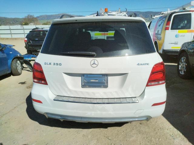 WDCGG8JB4FG435414 - 2015 MERCEDES-BENZ GLK 350 4MATIC WHITE photo 6