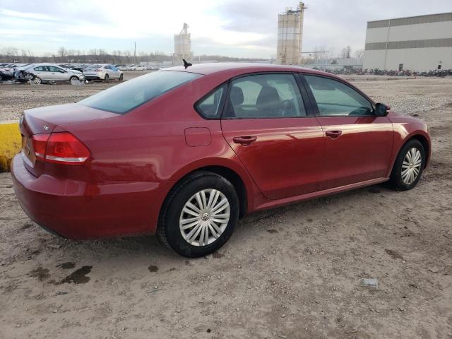 1VWAT7A35FC064374 - 2015 VOLKSWAGEN PASSAT S RED photo 3