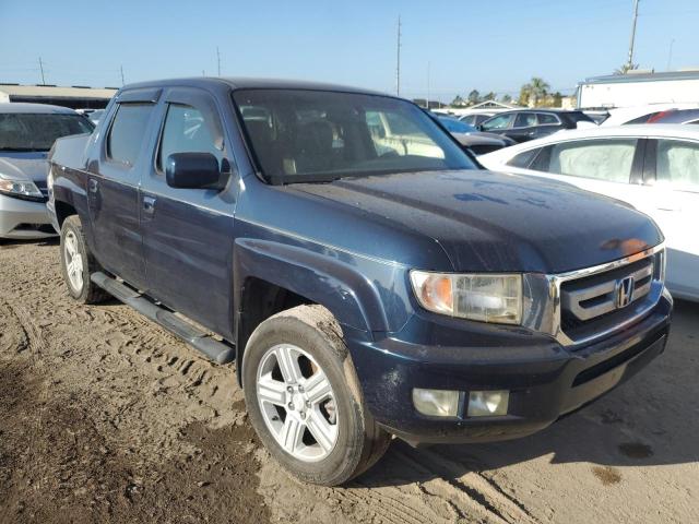 5FPYK16549B100789 - 2009 HONDA RIDGELINE RTL BLUE photo 4