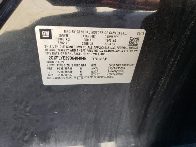 2GKFLYE39D6404046 - 2013 GMC TERRAIN DENALI BLACK photo 13