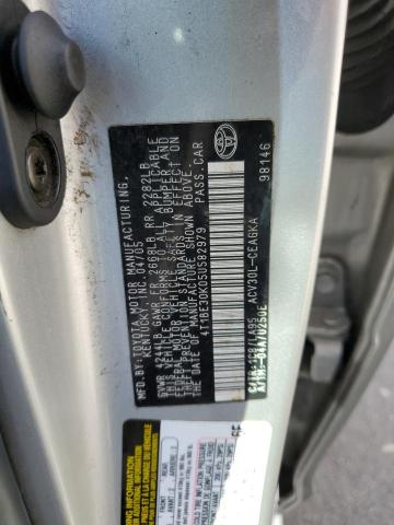 4T1BE30K05U582979 - 2005 TOYOTA CAMRY LE SILVER photo 12